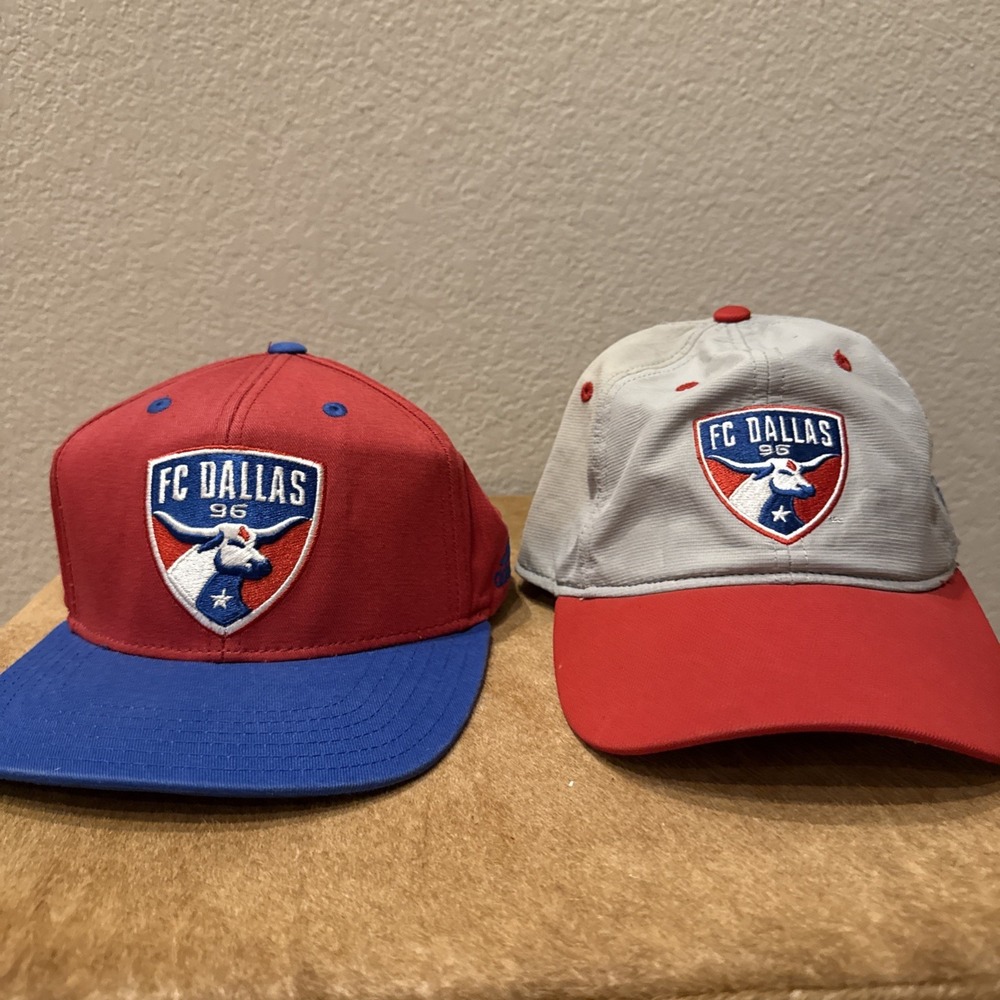 (2)‎ FC Dallas MLS Baseball Caps. OS. Perfect Condition. Brands - MLS &Adidas